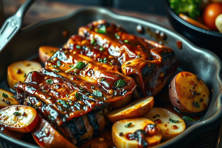 Receta de costilla al horno con patatas: ¡un plato delicioso y fácil de preparar!