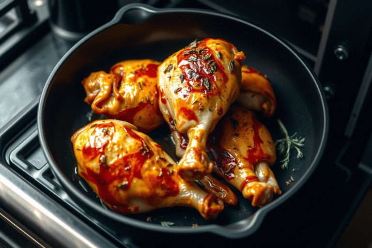 Receta fácil de muslos de pollo al horno: ¡delicioso y jugoso!